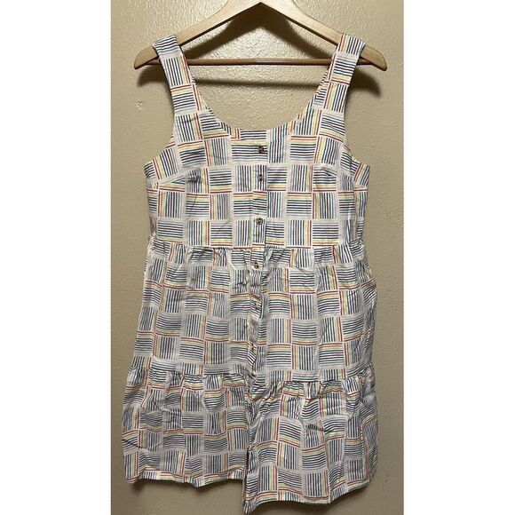 Target Pride Rainbow Stripe Block Gender Inclusive Linen Dress Sundres Sz Small - Picture 1 of 10